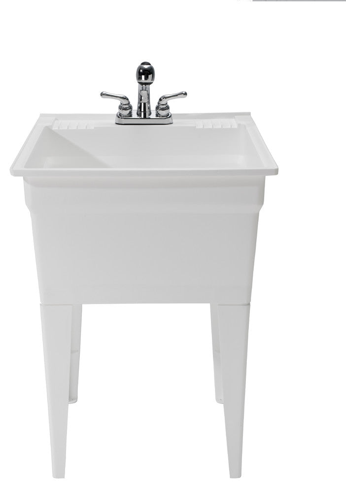 CASHEL Heavy Duty Sink "“ Fully Loaded Sink Kit, White