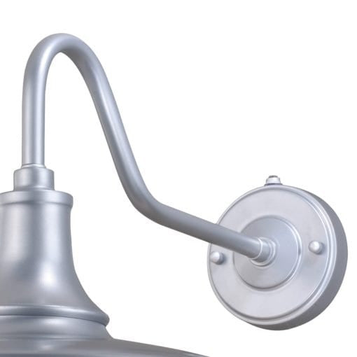 Dorado 15-in Outdoor Wall Light Satin Silver and White