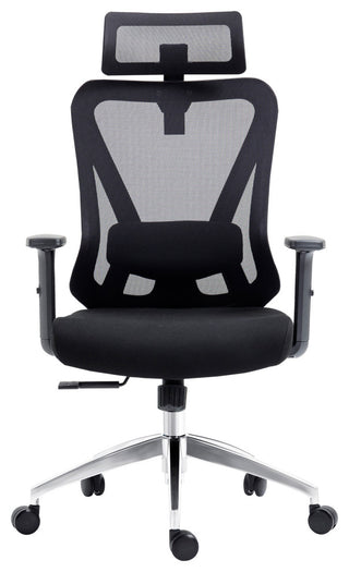 Techni Mobili Truly Ergonomic Mesh Office Chair with Headrest, Black