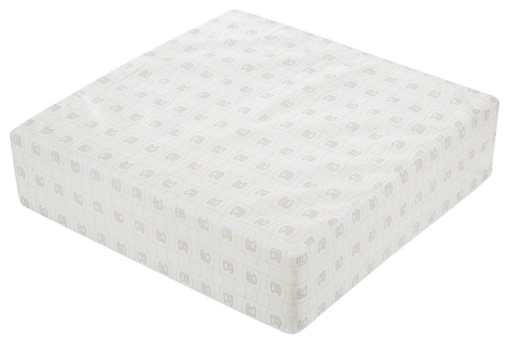 Square Patio Seat Cushion Slip Cover and Foam, Mushroom, 25"x25"x5"