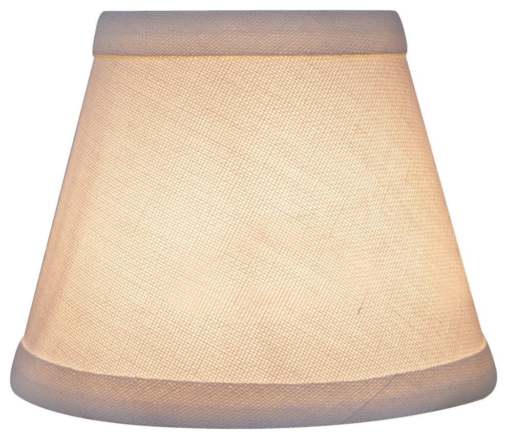 32060-2 Small Hardback Empire  Chandelier Clip On Lamp Shade White 3"x5"x4"