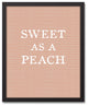 Pretty Sweet Peach Framed Canvas 16x20 Black Framed Canvas