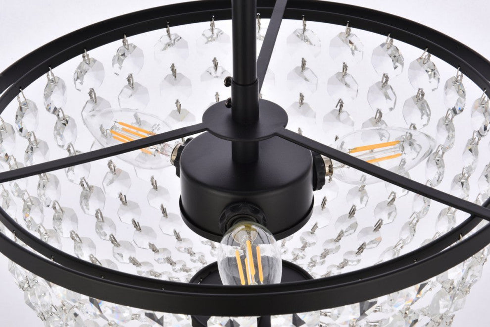 Georgina 13" Pendant, Black