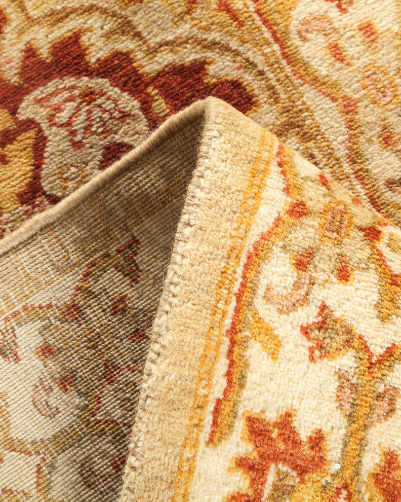 Mogul, One-of-a-Kind Hand-Knotted Runner Ivory, 2'7"x15'1"