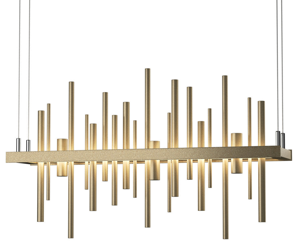Cityscape LED Pendant, Soft Gold