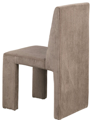 Benson Upholstered Dining Chair, Brown, Microsuede Corduroy
