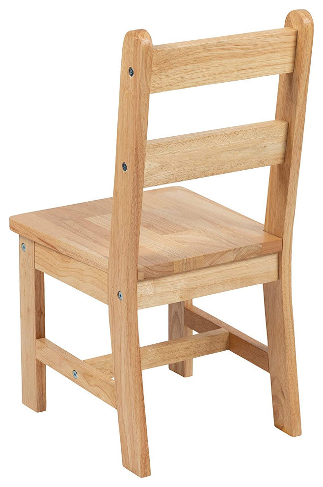 Kids Solid Hardwood Table and Chair Set - 3 Piece Set, Natural