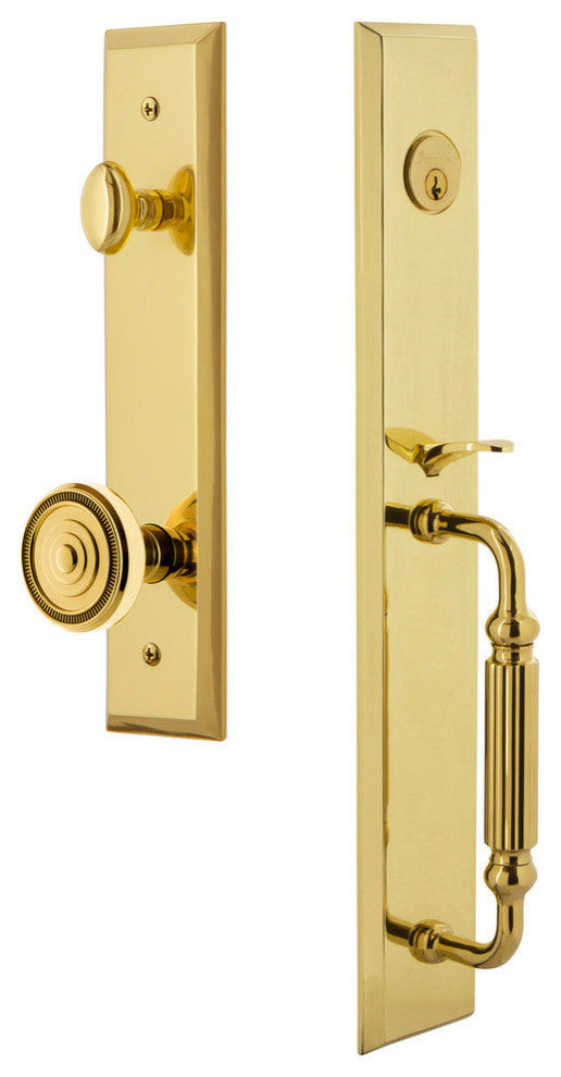 Fifth Avenue 1-Piece Dummy Handleset, F Grip and Soleil Knob, 849621