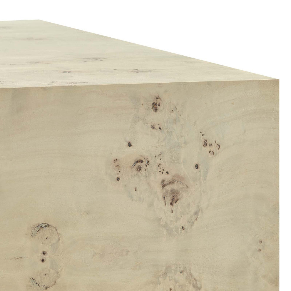 MODWAY Cosmos 36" Square Burl Wood Coffee Table