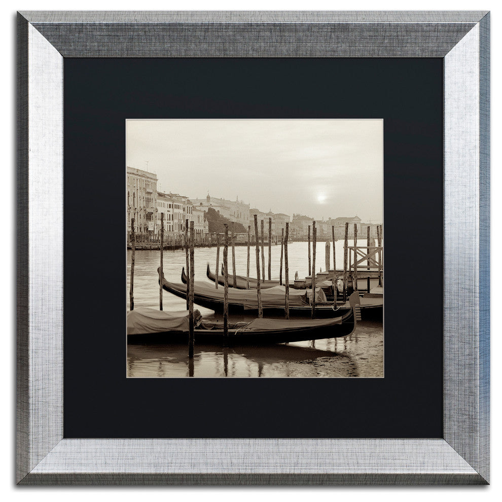 Alan Blaustein ''Venezia 11'' Art, Silver Frame, Black Mat, 16x16