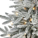 3.5' Flocked Manchester Spruce Faux Xmas Tree W/50 Lights & Bendable Branches