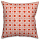 Folk Lattice Pattern, Red Throw Pillow Cover, 18"x18"