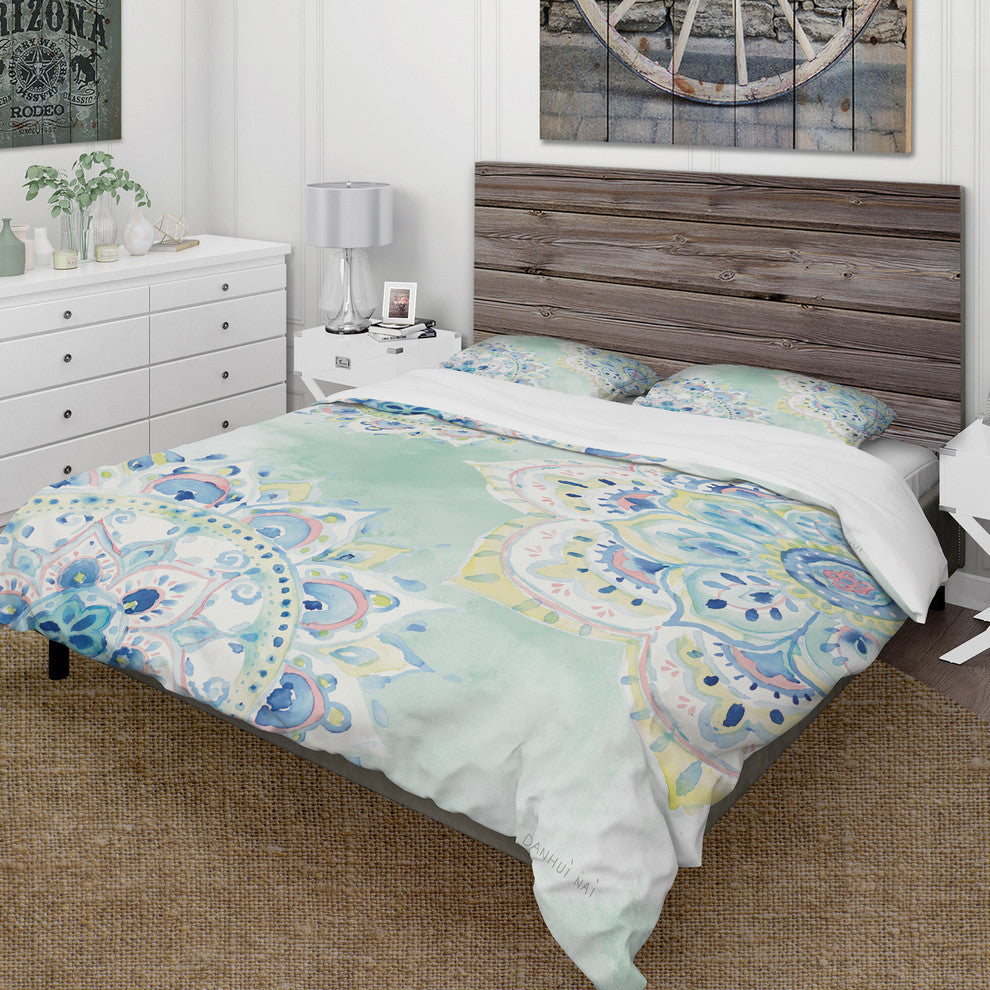 Watercolor Mandalas Iv Cottage Duvet Cover Set, Twin