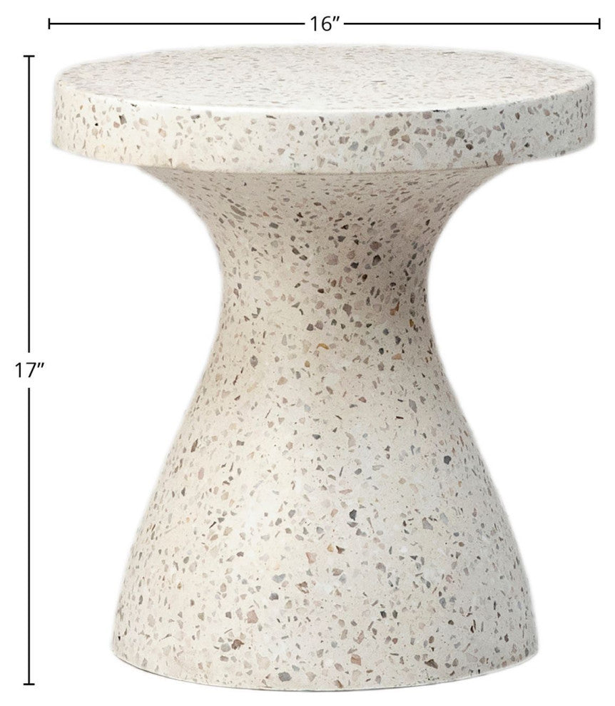 Felix 16" Diameter Terrazzo Side Table