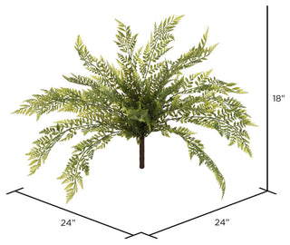 Vickerman Fq180502 18" Artificial Green Boston Fern Bush