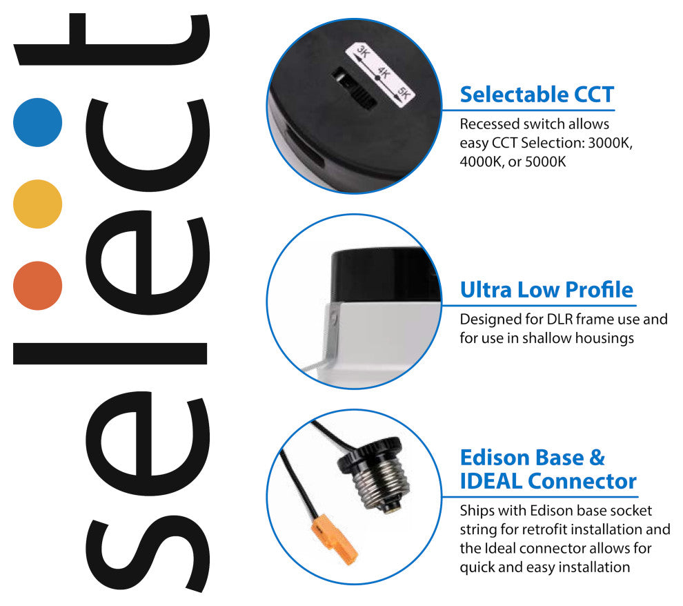 DLR4 SELECT Series 4" Oil-Rubbed Bronze LED Recessed Downlight