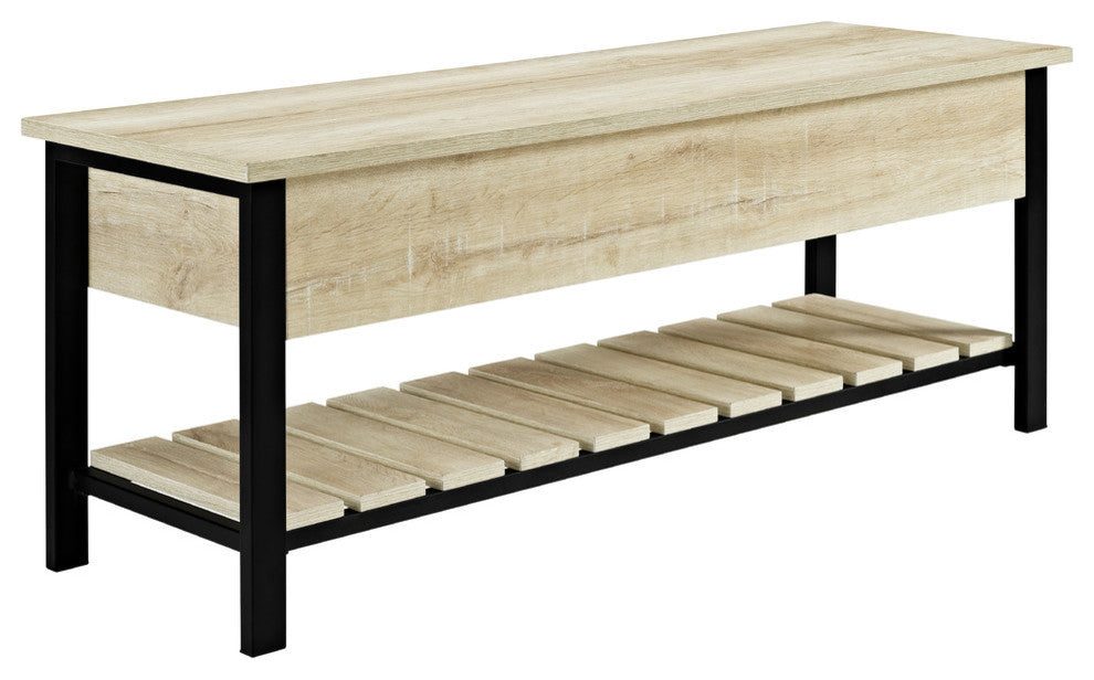Park City 48" Modern Farmhouse Storage Bench - White Oak
