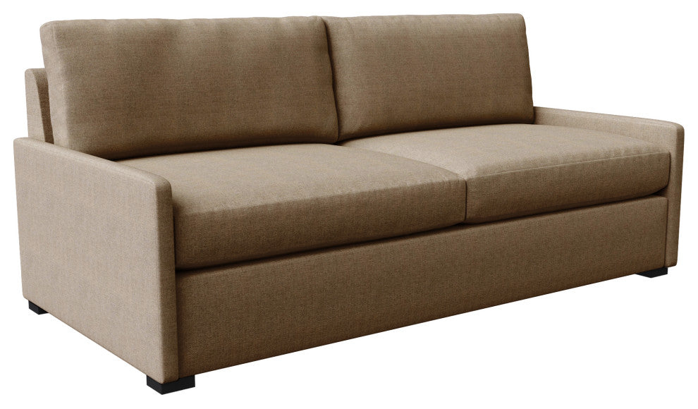 Nativa Interiors Kimpton 79" Sofa, Brown, Depth: Deep Plush