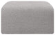 Arc Upholstered Modular Component, Gray, 1-Piece: Ottoman, Boucle Fabric