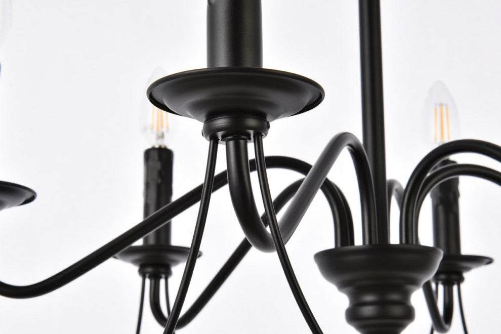 Winston 6-Light Pendant, Black
