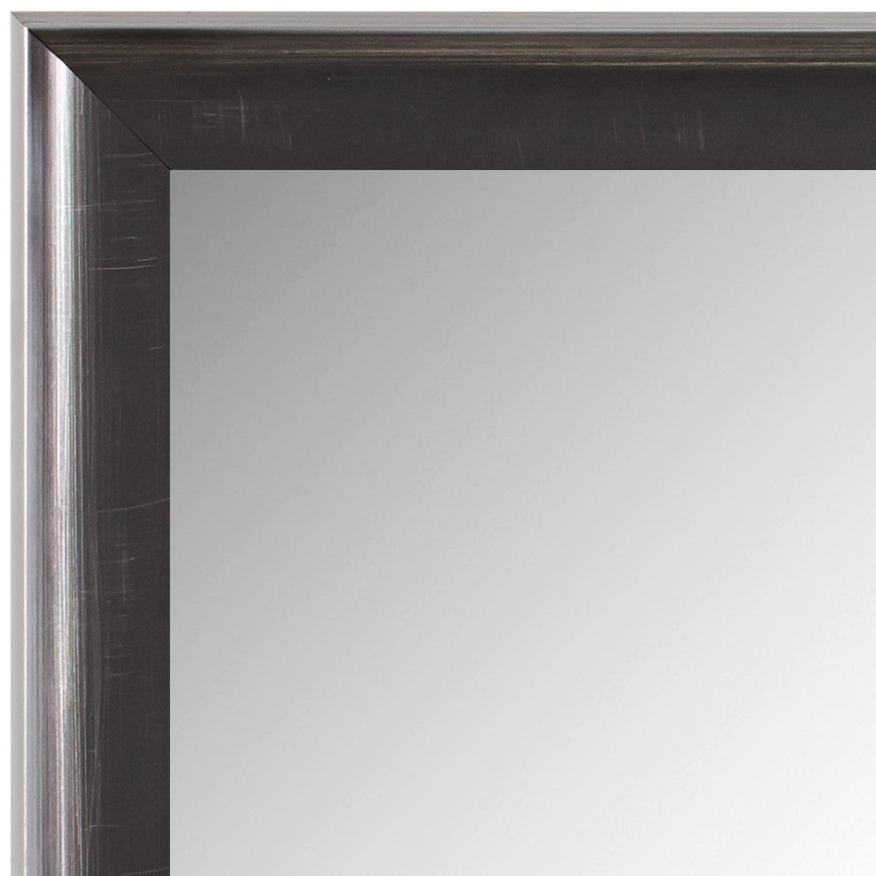 Warren Framed Wall Mirror, Charcoal, 36"x24"