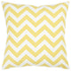 Yellow Ivory Chevron Down Filled Throw Pillow