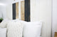 Handcrafted Headboard, Hanger Style, Gray Satin Sash, King