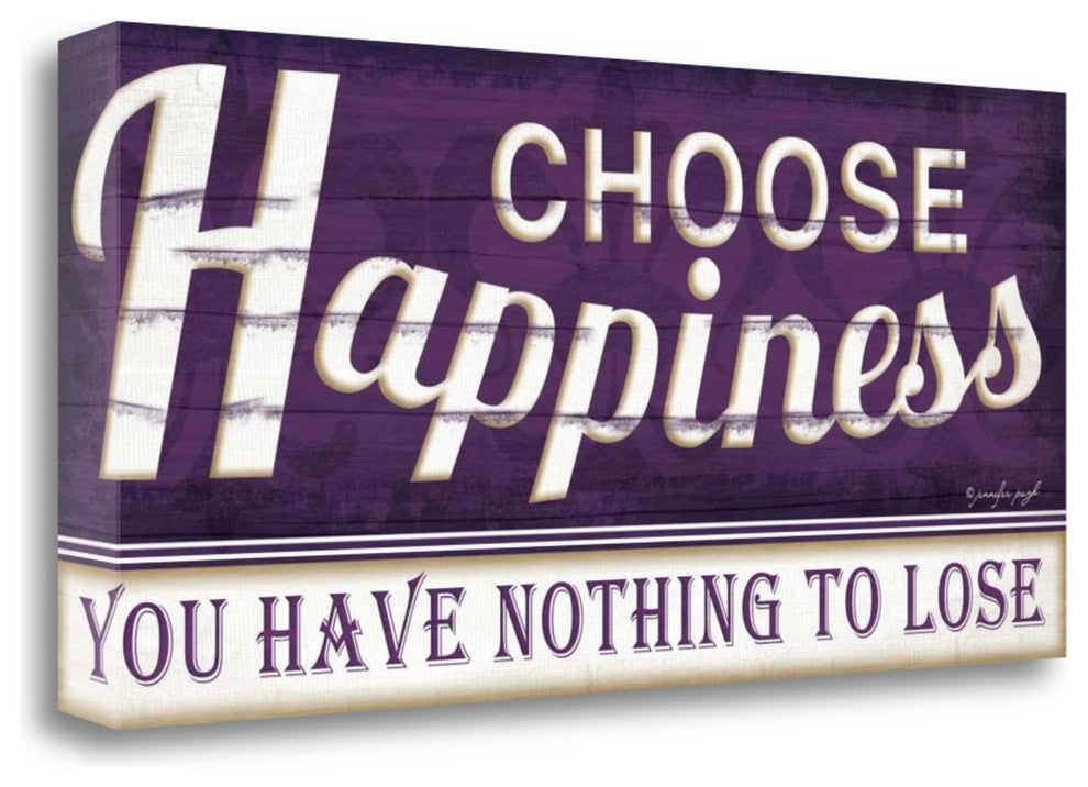 "Choose Happiness" By Jennifer Pugh, Giclee Print on Gallery Wrap Canvas