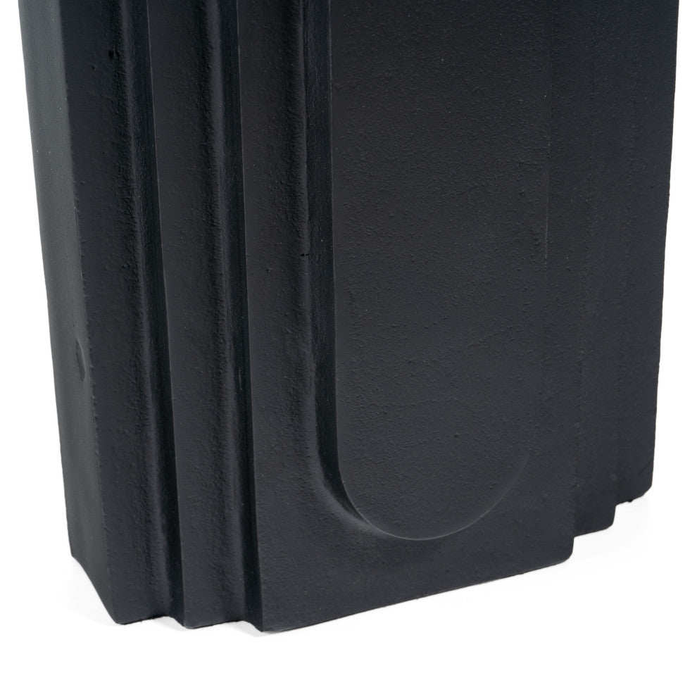 Calyx Metal Table Vase, Large Black