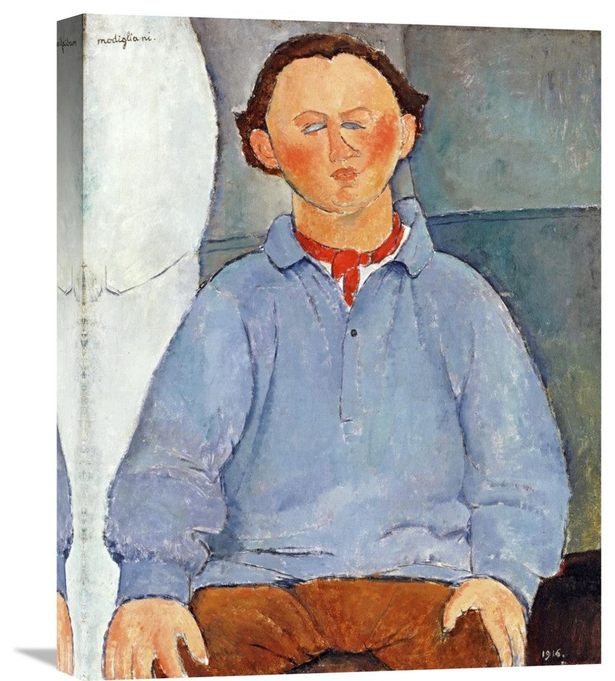 "Portrait of Sculptor Oscar Miestchanioff" Artwork, 17" x 22"