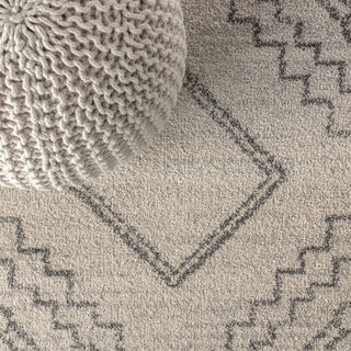 Amir Moroccan Beni Souk Rug, Cream/Gray, 2 X 8