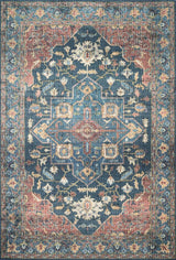 Printed Skye Area Rug by Loloi II, Denim/Brick, 1'6"x1'6" Sample