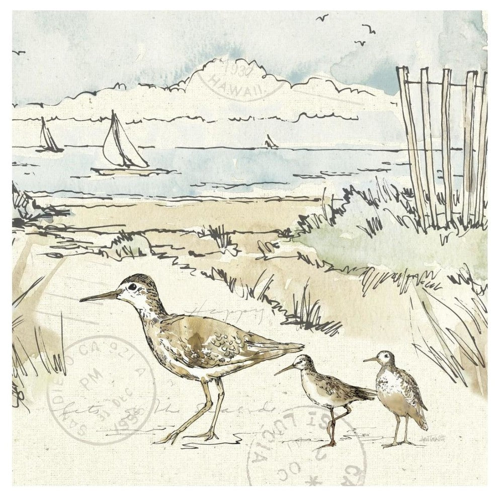"Coastal Breeze XII" Digital Paper Print by Anne Tavoletti, 26"x26"