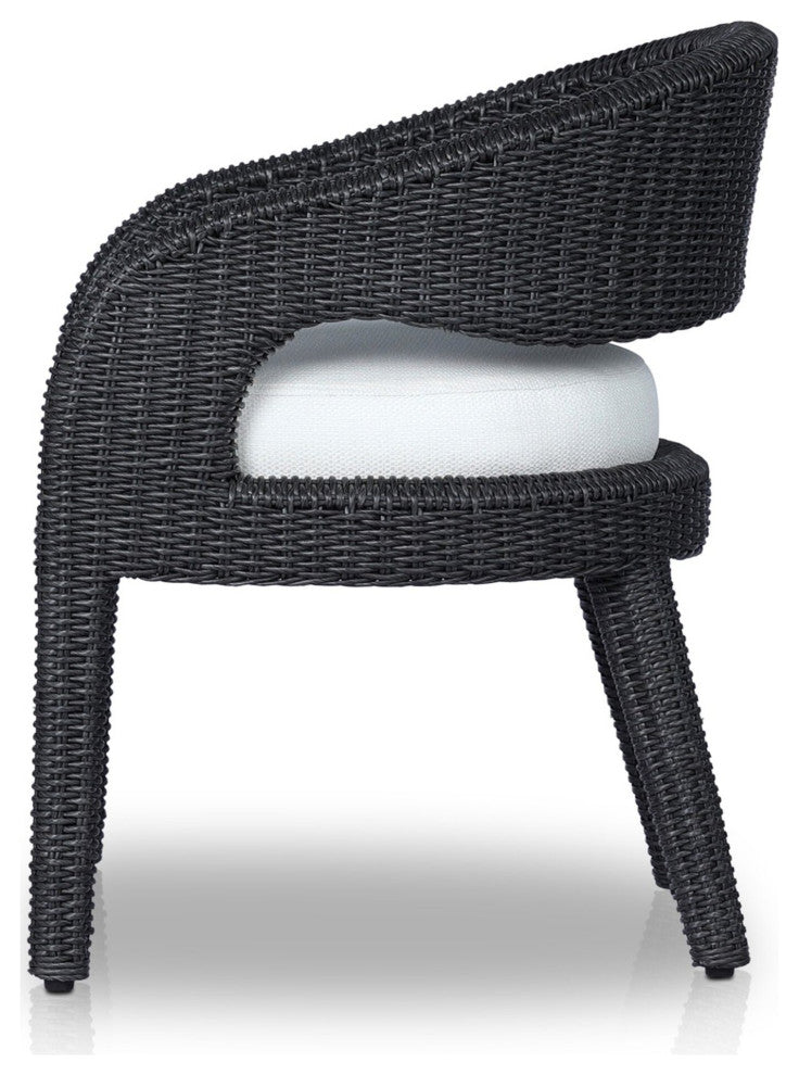 Hawkins Outdoor Dining Chair Vintage Coal, Faye Cream, Matte Taupe