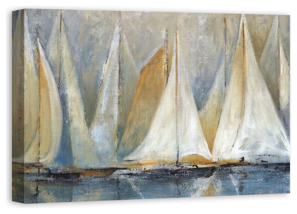 "Sailboats On Water" Canvas Wall Art, 20"x30", Unframed