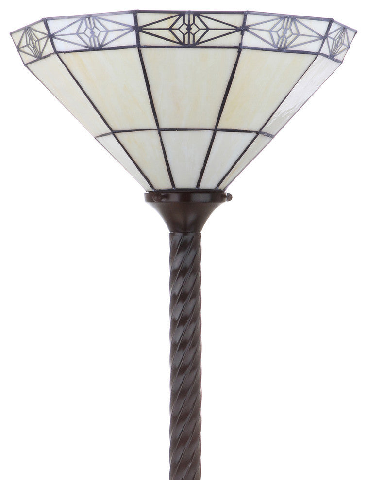 Moore Tiffany-Style 68.57" Torchiere Floor Lamp, Bronze