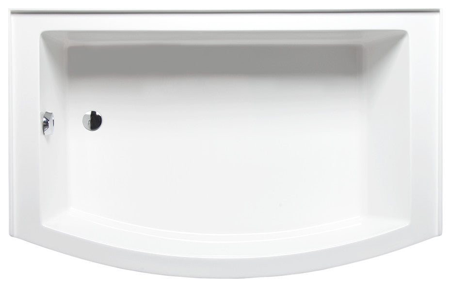 Malibu Tulum LH Rectangle Combo Whirlpool and Air Bathtub 60x32x18 Biscuit
