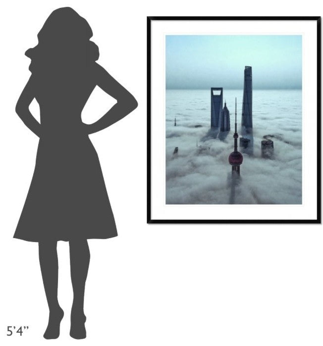 "Sky City" Framed Digital Print by Stan Huang, 36x43"