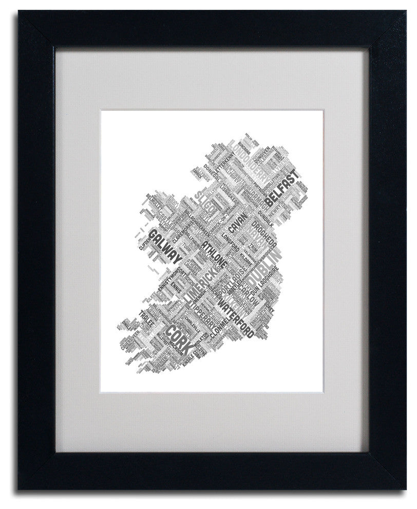 'Ireland VII' Matted Framed Canvas Art by Michael Tompsett