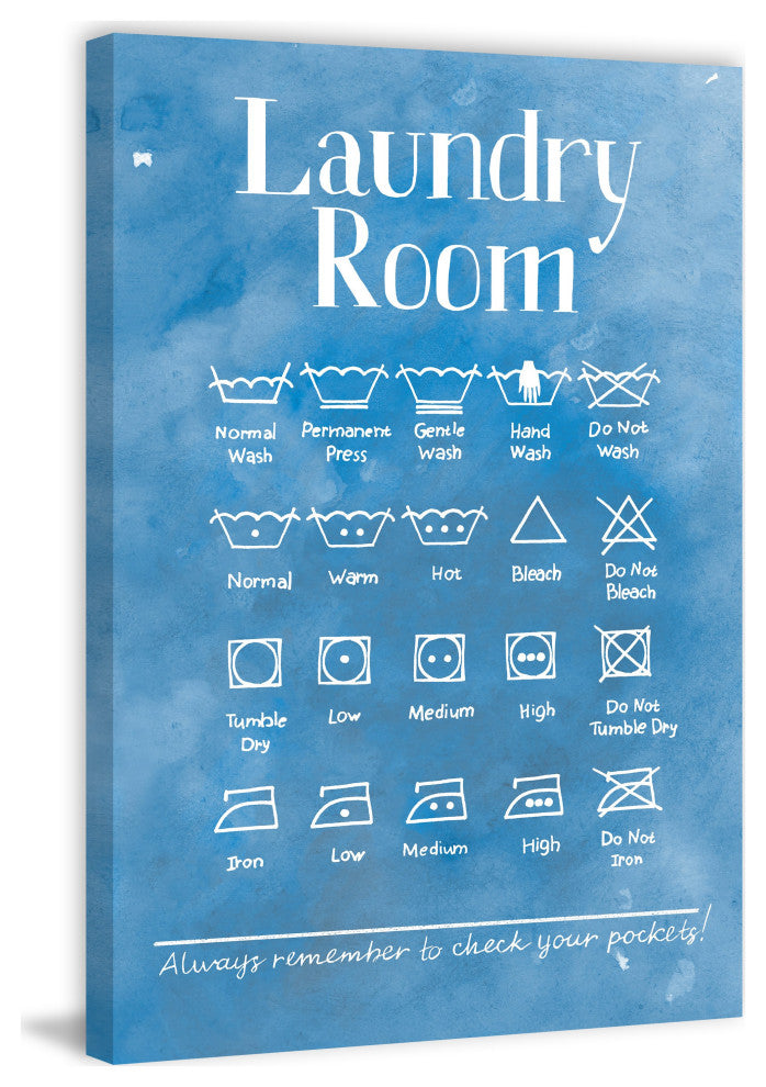 "Laundry Room III" Painting Print on Wrapped Canvas, 40x60