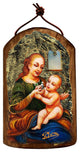 Icon Madonna And Child Wooden Ornament