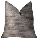 Pretty Oasis Brown Luxury Throw Pillow, 12"x20"