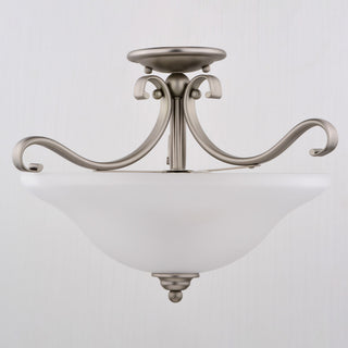 Monrovia 17" Semi-Flush Mount Ceiling Light, Brushed Nickel