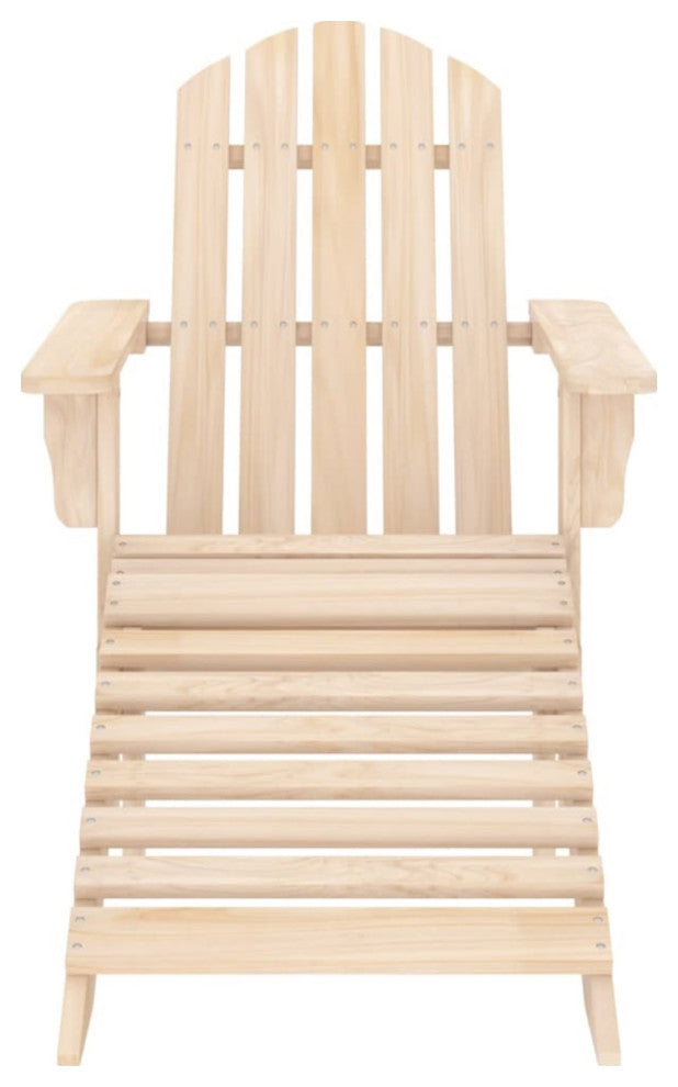 vidaXL Patio Adirondack Chair With Ottoman Solid Fir Wood