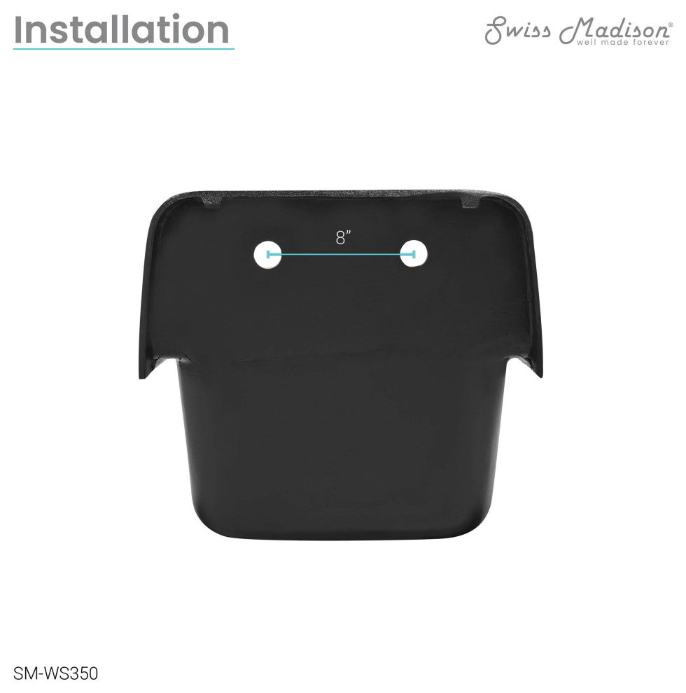Loire 26" Wall Hung Cast Iron Bathroom Sink