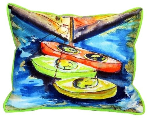Kayaks Large Indoor/Outdoor Pillow 16x20