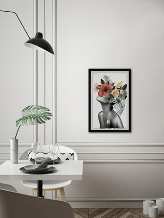 "Tropical Bloom" Framed Painting Print, 8"x12"