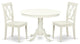 Hlcl3-Lwh-W 3Pc Round 42"Table And 2 Double X Back Chairs