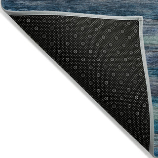 Machine Washable Indoor/Outdoor Chantille ACN1639 Blue 8' x 8' Round Rug