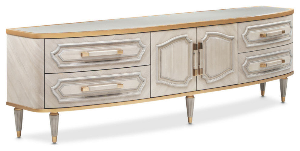 St. Charles Media Cabinet, Dove Gray